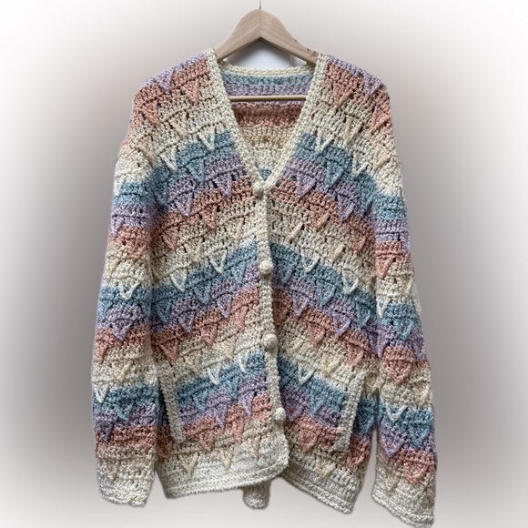 Sweaters - Hand crocheted cardigan